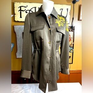 Rare ! Chico’s Black Label 00 deep olive green new with tags Vintage elegant !